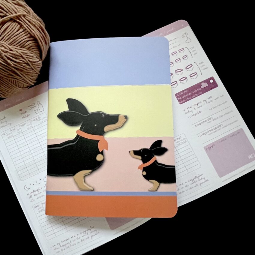 kistacskóm babanapló fukszia nyomatos