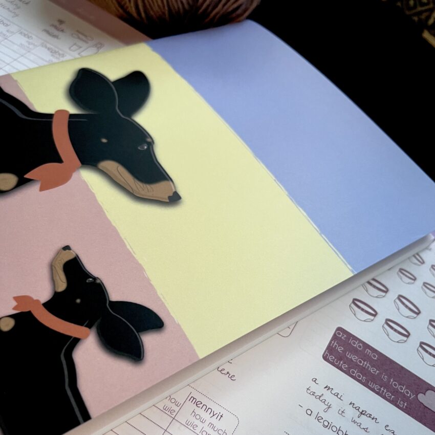 kistacskóm babanapló fukszia nyomatos