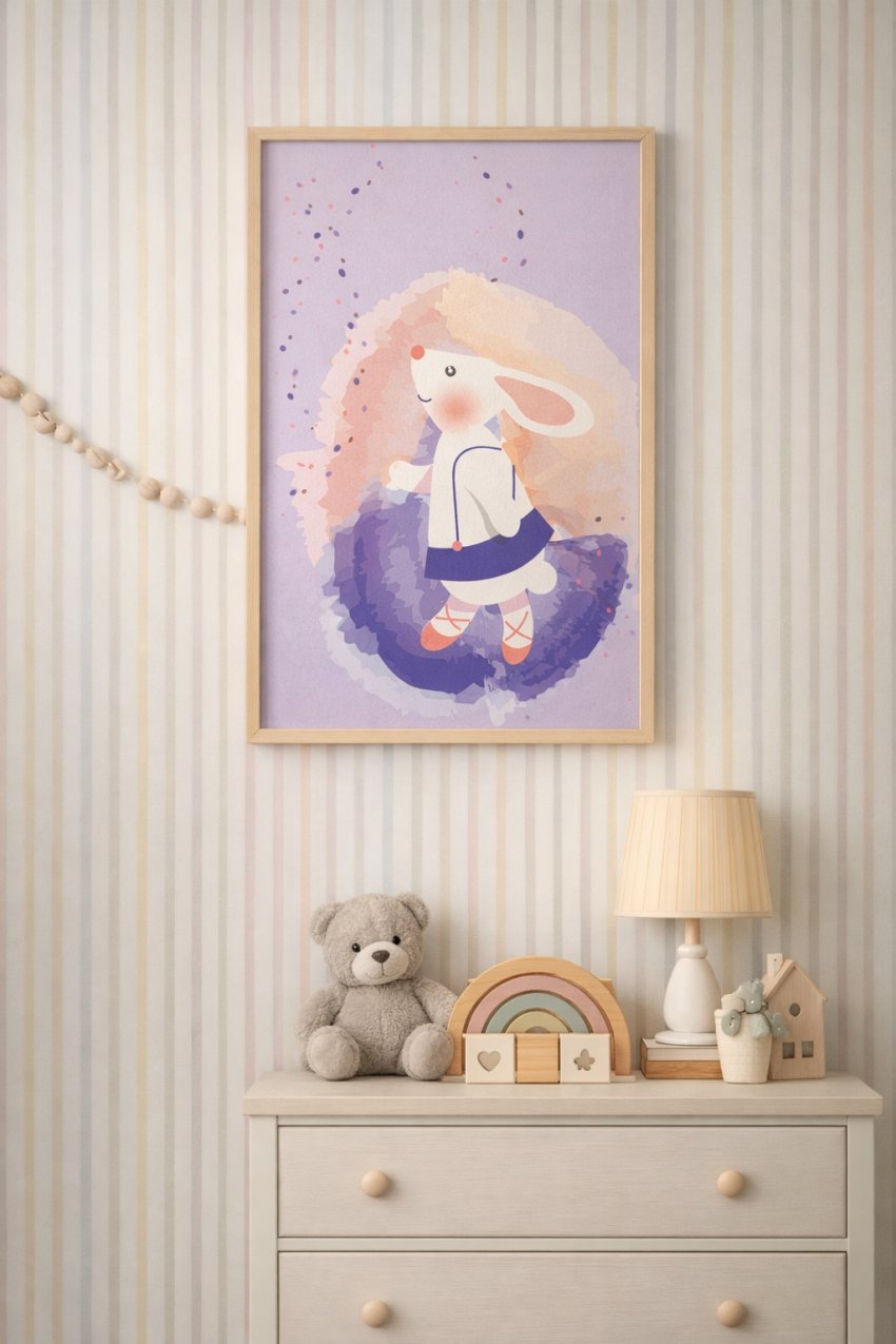 kisnyúl balerina – dekor – poszter