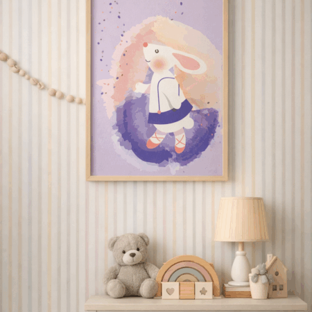 kisnyúl balerina – dekor – poszter